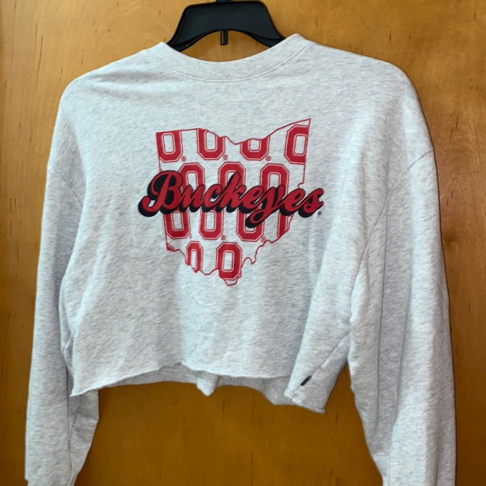 Ohio state cropped crew neck
